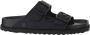 Birkenstock Zwarte Raffia Sandalen met Leren Afwerking Black Dames - Thumbnail 1