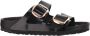 Birkenstock Zwarte Leren Verstelbare Sandalen met Gouden Gespen Black Dames - Thumbnail 6