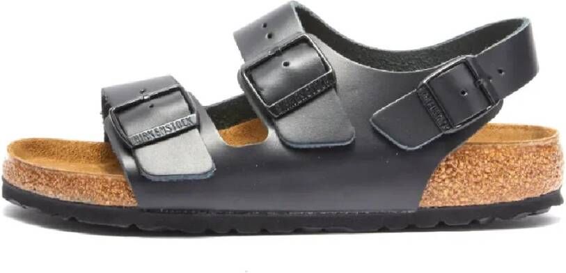 Birkenstock Zwarte Smalle Sandalen Black Dames