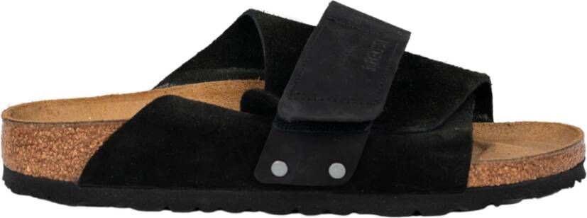 Birkenstock Zwarte suède Kyoto sandaal Black Heren