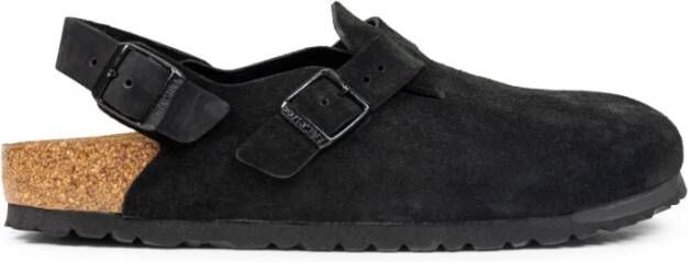 Birkenstock Zwarte Suède Leren Sandalen Black Heren