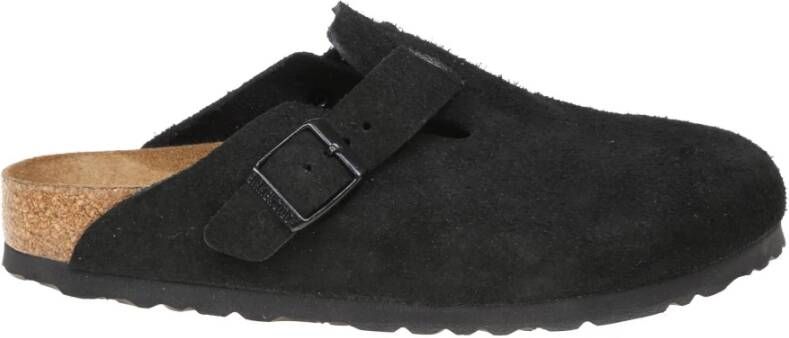 Birkenstock Zwarte Suède Muiltje Sandalen Black Dames