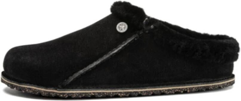 Birkenstock Zwarte Suède Slippers Black Heren