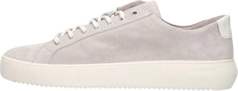 Blackstone Beige Suede Lage Sneakers Beige Heren