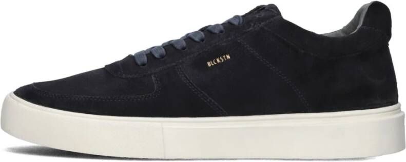 Blackstone Blauwe Suède Lage Sneakers Cg181 Blue Heren