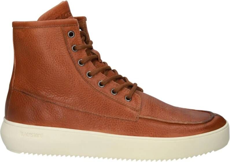 Blackstone Cuoio High-Top Sneaker Brown Heren