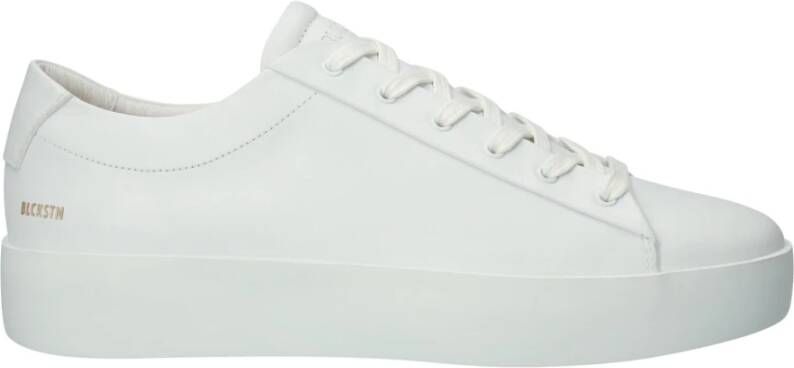 Blackstone Witte Leren Lage Sneaker White Dames