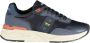 Blauer Sportieve Polyester Sneaker met Contrastdetails Blue Heren - Thumbnail 4