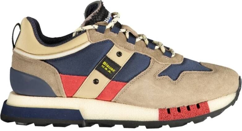 Blauer Blauwe Heren Sportschoenen Vetersluiting Multicolor Heren