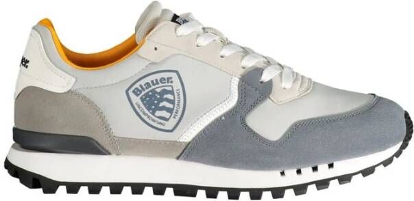 Blauer Blauwe Sneaker met Contrastdetails en Logo Multicolor Heren