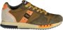 Blauer Bruine Sportsneaker met Veters en Contrastdetails Brown Heren - Thumbnail 4