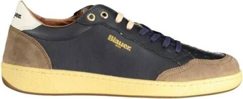 Blauer Bruine Polyester Sneakers voor Mannen Brown Heren