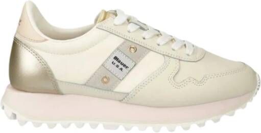 Blauer Casual Sneakers voor Dagelijks Gebruik Beige Dames