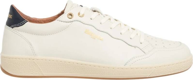 Blauer Effen Veterschoenen White Heren