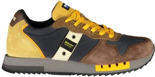 Blauer Elegante contrastvetersneakers Multicolor Heren