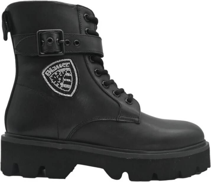 Blauer Eva 02 Leren Laars Zwart Black Dames