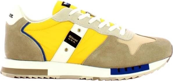 Blauer Geel Beige Sneakers Queen Model Multicolor Heren