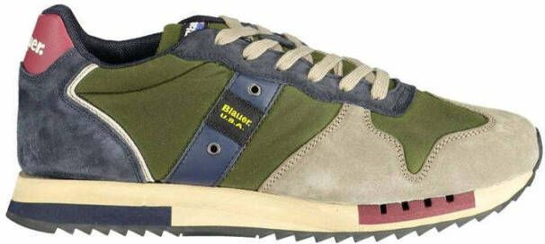 Blauer Groene Herensportschoenen met Veters Green Heren