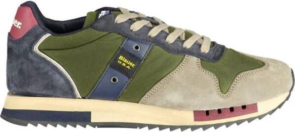 Blauer Groene Herensportschoenen met Veters Green Heren