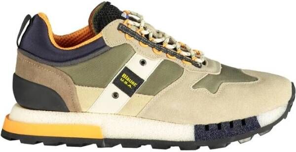 Blauer Multicolor Vetersluiting Heron Sneakers Multicolor Heren