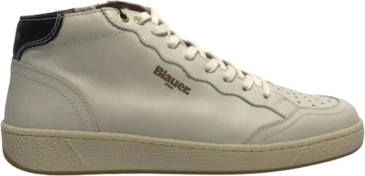 Blauer Heren Hoge Top Leren Sneakers Murray 02 Wit Heren