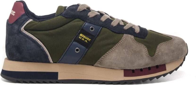 Blauer Heren Sneakers met vetersluiting Groen Heren