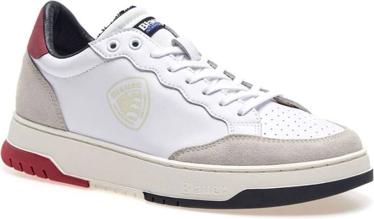 Blauer Klassieke Suede Sneaker White Heren