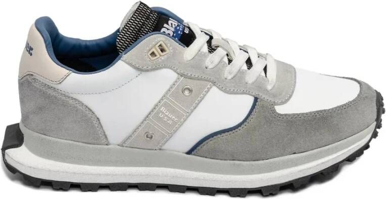 Blauer Leren Suède hardloopschoenen Multicolor Heren