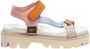 Blauer Moderne Oversized Platte Sandalen Oranje Dames - Thumbnail 1