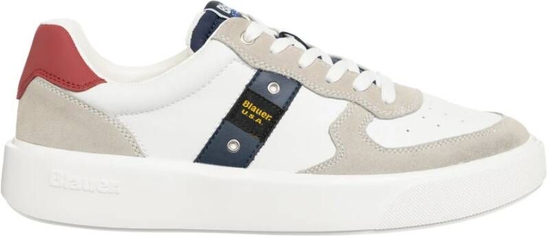 Blauer Multikleur Veterschoenen White Heren