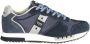 Blauer Sportieve Vetersneakers met Contrastdetails Multicolor Heren - Thumbnail 8