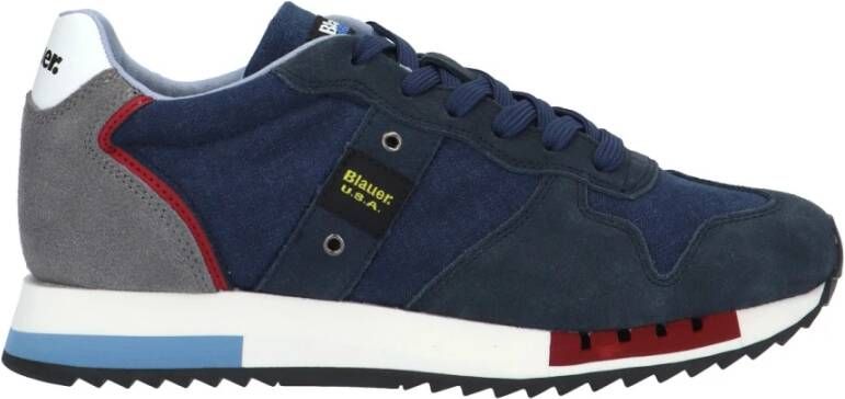 Blauer Rode Blauwe Sneakers Model: Sneaker Blauw Heren