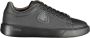 Blauer Sportieve Zwarte Polyester Sneaker met Contrastdetails Black Heren - Thumbnail 1