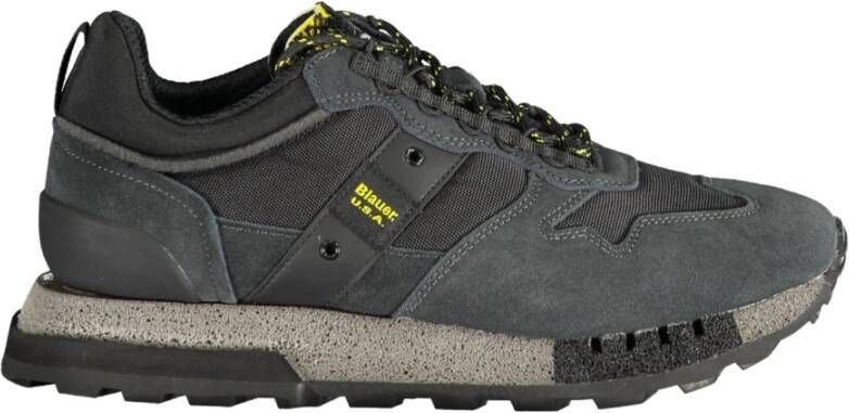 Blauer Zwarte Suède Sneaker F3Heron01 Black Heren