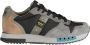 Blauer Grijze Polyester Sneaker met Contrastdetails Multicolor Heren - Thumbnail 1