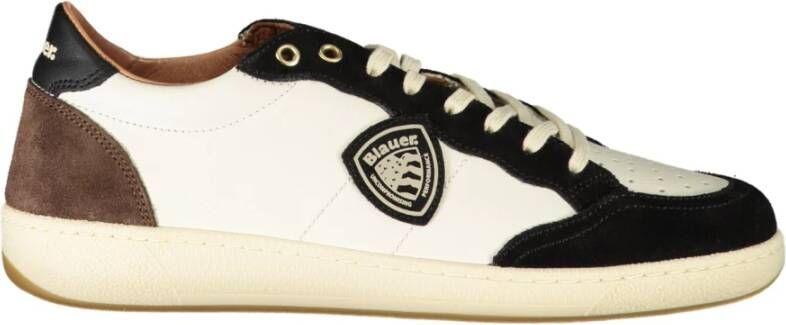 Blauer Witte Polyester Sneaker Multicolor Heren