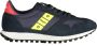 Blauer Blauwe Sportsneakers met Contrasterende Accenten Blue Heren - Thumbnail 1