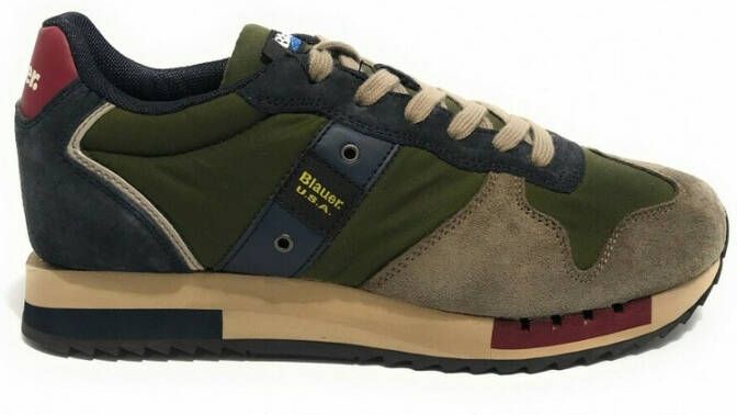 Blauer Groene Herensportschoenen met Veters Green Heren