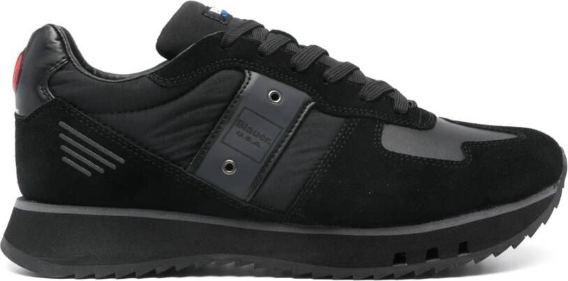 Blauer Tokyo Leren Sneakers voor Mannen Black Heren