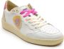 Blauer Witte damessneakers met kleurrijke details White Dames - Thumbnail 1