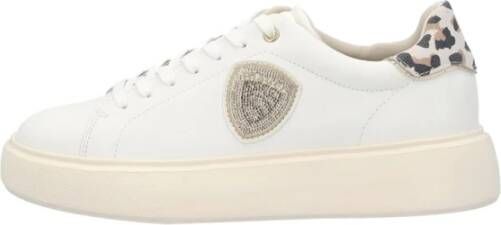 Blauer Witte Damessneakers White Dames