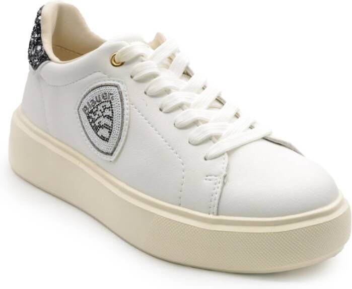 Blauer Witte en zwarte damessneakers F4Venus01 Gli White Dames