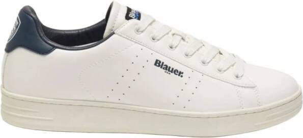 Blauer Witte Marine Sneakers voor Mannen White Heren