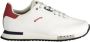 Blauer Witte Polyester Sneaker met Sportieve Details White Heren - Thumbnail 4