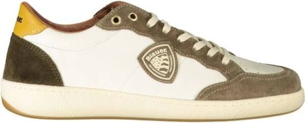 Blauer Witte Polyester Sneaker Multicolor Heren