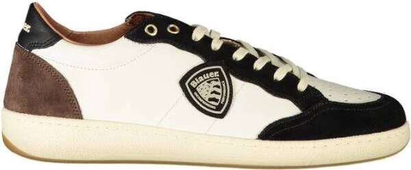 Blauer Witte Polyester Sneaker Multicolor Heren