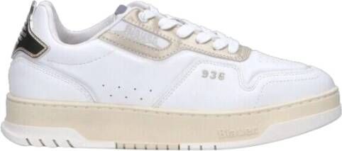 Blauer Witte Sneakers Elegant Comfortabel Veelzijdig White Dames