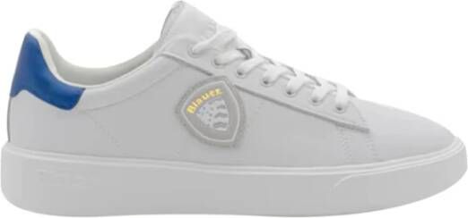 Blauer Witte Sneakers Minimalistisch Ontwerp White Heren