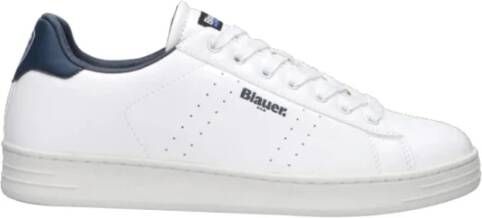 Blauer Witte Sneakers voor Mannen White Heren