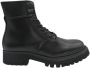 Blauer Zwarte Leren Sneakers Flynn Mannen Black Heren - Thumbnail 1